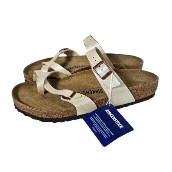 Birkenstock Shoes - Birkenstock Mayari Graceful Pearl White Slides Sandals Size 42 Women's Size 11